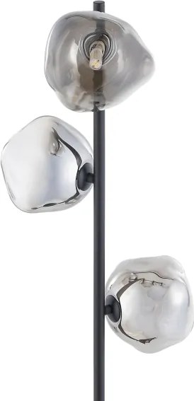 Brilagi - Lampă de podea VULCANO 3xG9/8W/230V negru/fumuriu