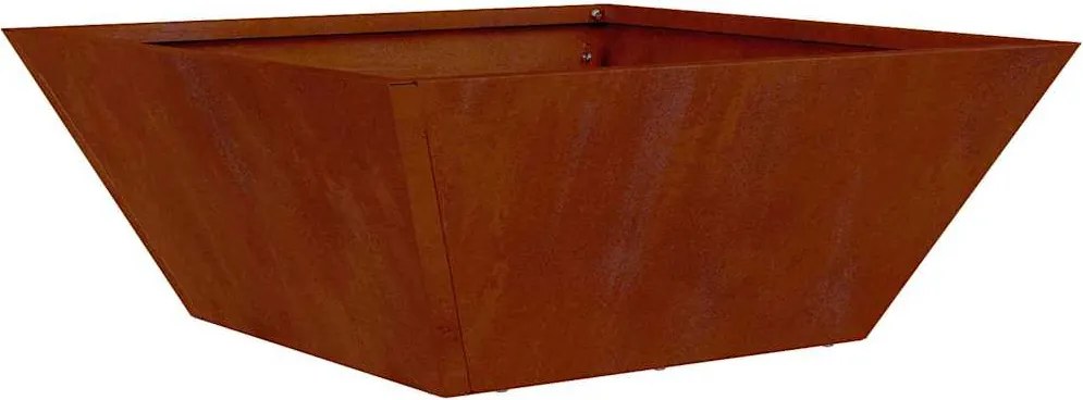 vidaXL Vază pentru Grădină Ruginit 40 x 40 x 15 cm