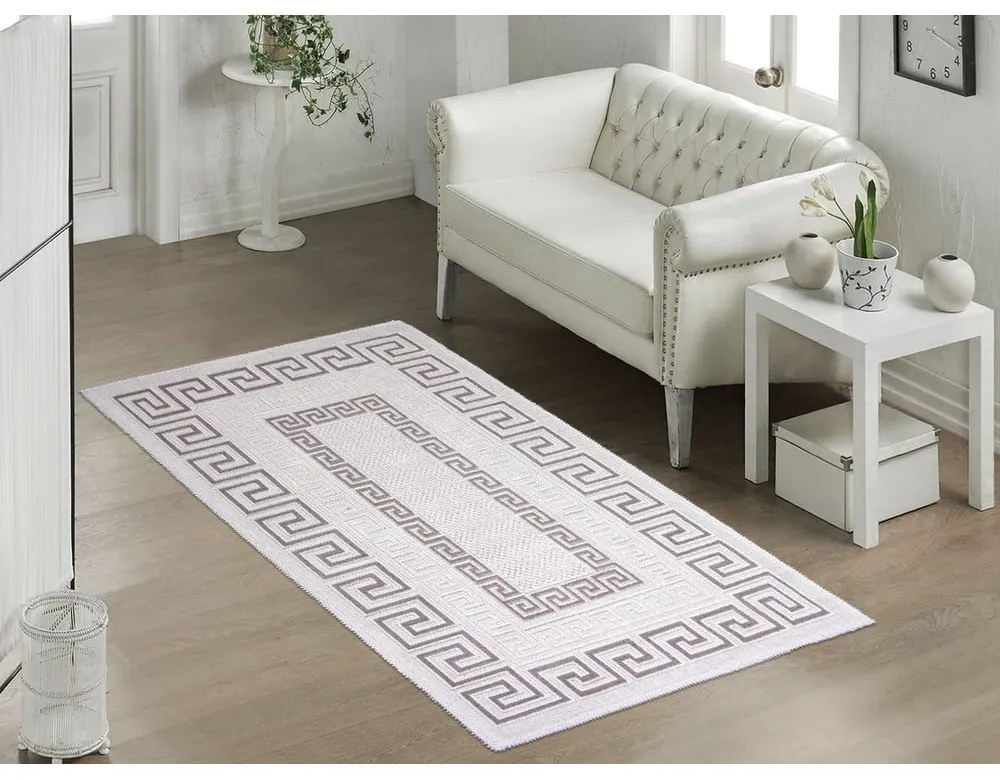 Covor din bumbac Vitaus Versace, 100 x 150 cm, taupe