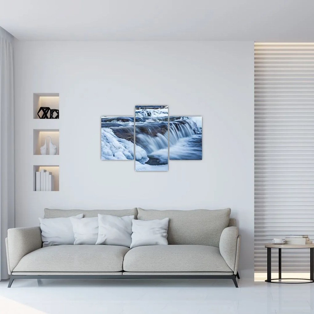 Tablou - Râu iarna (90x60 cm)