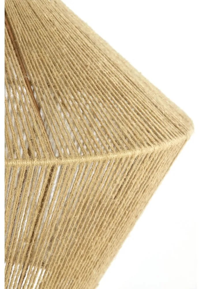 Lustră verde-deschis cu abajur din iută ø 40 cm Fugia – Light & Living