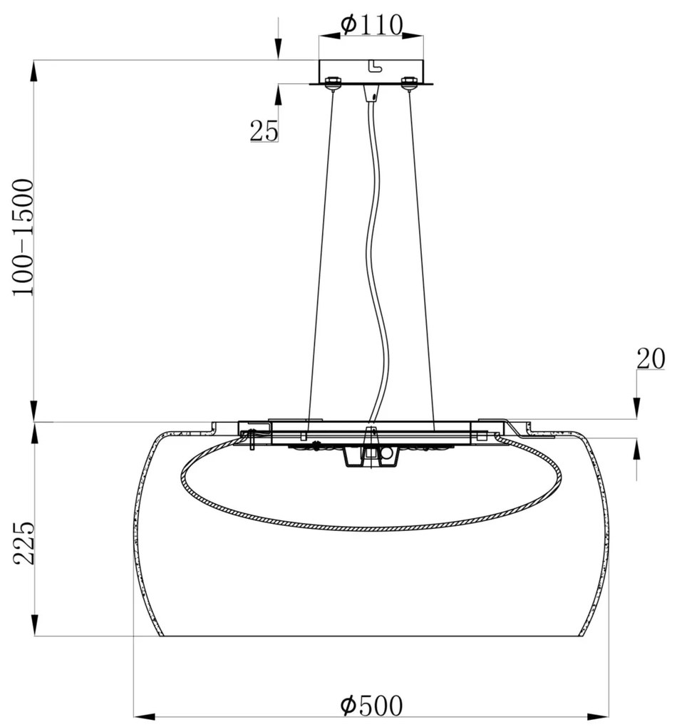 Suspensie Solen Maytoni Led, Negru, MOD073PL-L16B3K, Germania