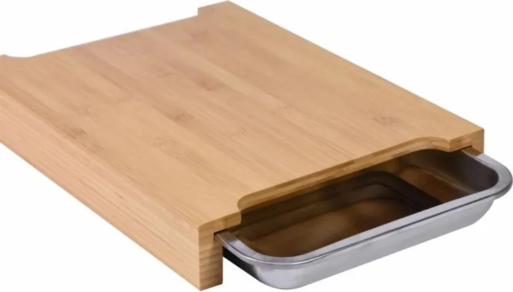 Tocator din bambus, suporturi de scurgere din aluminiu, 40