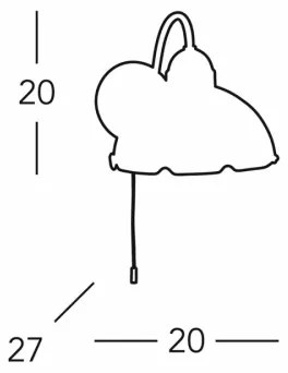 Lampă de perete Kolarz 731.61.100 NONNA 1xE27/75W/230V maro/verde
