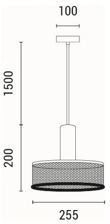 Lustră pe cablu 1xE27/40W/230V negru