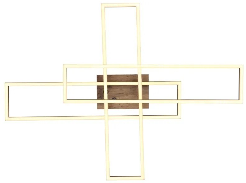 Plafoniera LED moderna DAKARI negru/lemn