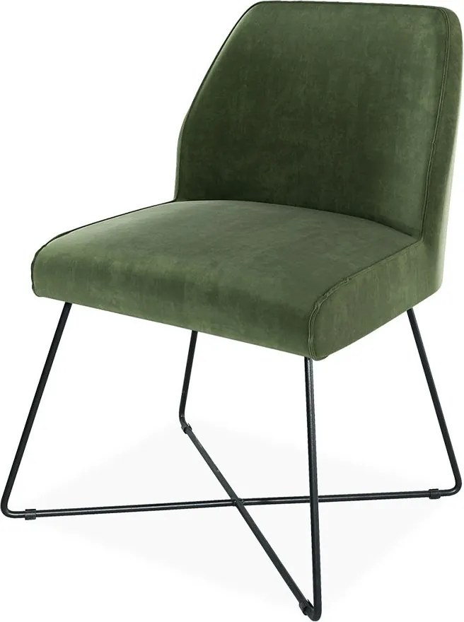 Scaun lemn masiv LOFT cu bază metalică, 56 × 83 × 63 cm