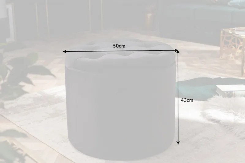 Taburete cu spatiu de depozitare Modern Barock 50cm, negru