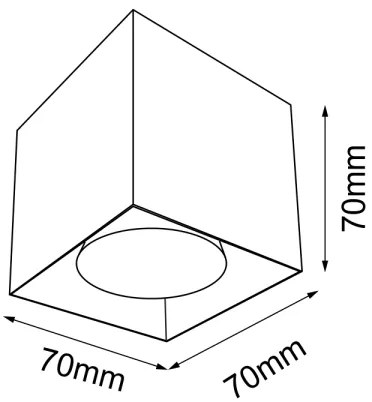 Brosline 1074 - Lampă spot CAGE 1xGU10/10W/230V, neagră