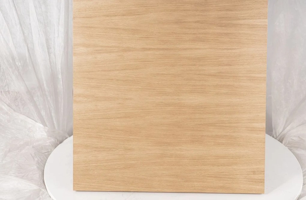 Masa de sufragerie neagra cu blat in decor de stejar PURO 60x60
