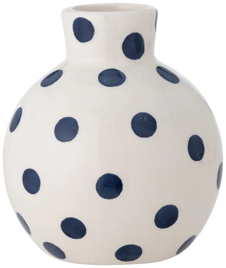 Vază albă din ceramică pictată manual (înălțime 11 cm) Fian – Bloomingville