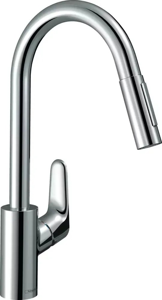 Baterie bucatarie cu dus extractibil Hansgrohe Focus M41 240 EcoSmart cu 2 jeturi fara sBox