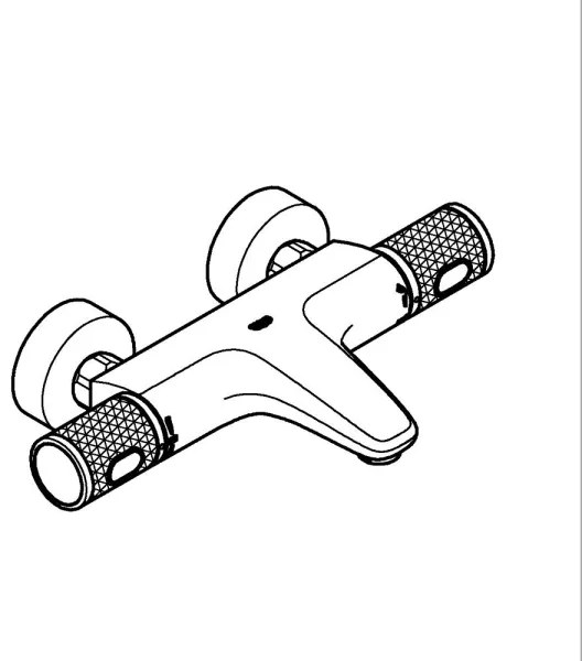 GROHE 34788000 - Baterie termostatată pentru cadă PRECISION FEEL DN 15, crom lucios