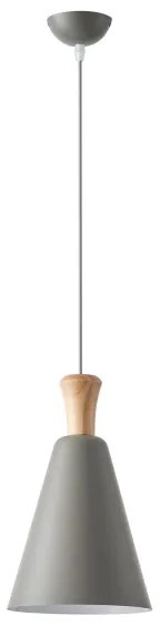 Lustră pe cablu 1xE27/15W/230V gri pr. 20 cm