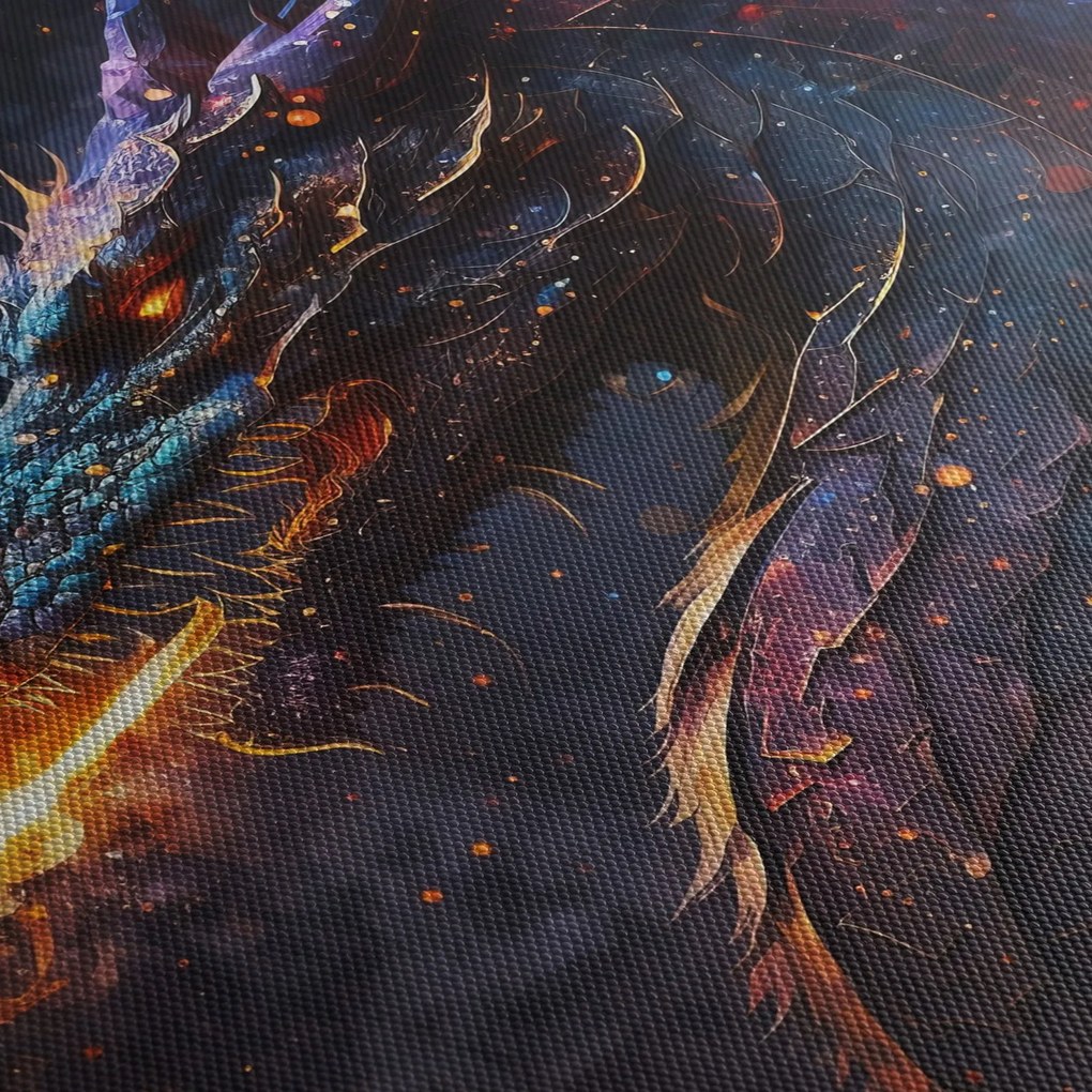 Tablou - Dragon scuipând flăcări (70x50 cm)
