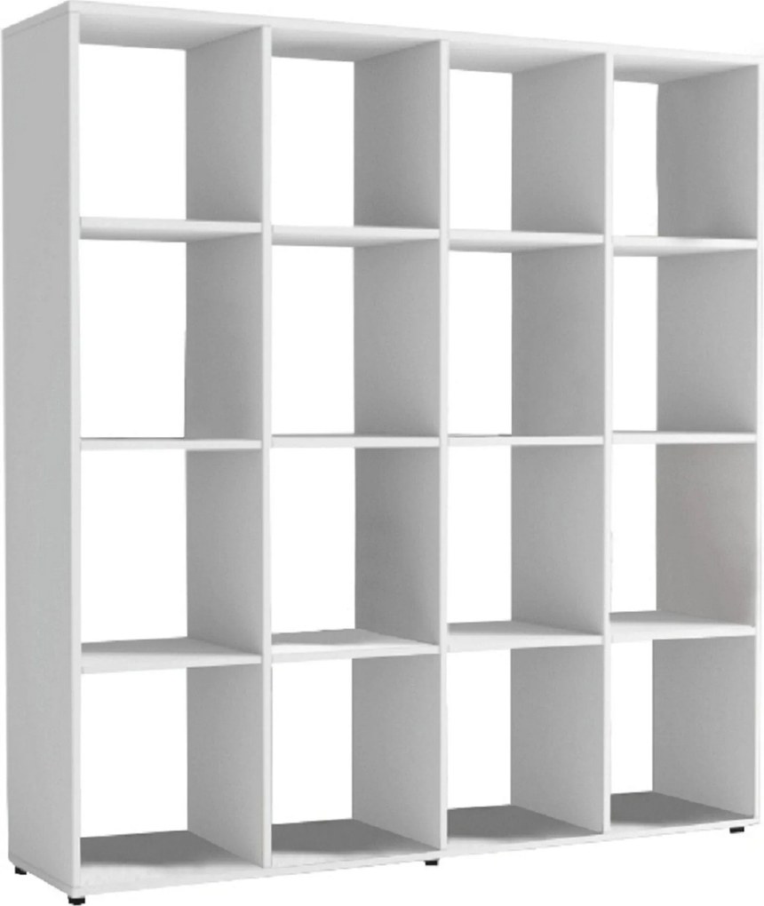 Biblioteca SARAH, alb, PAL melaminat, 139x33x144 cm