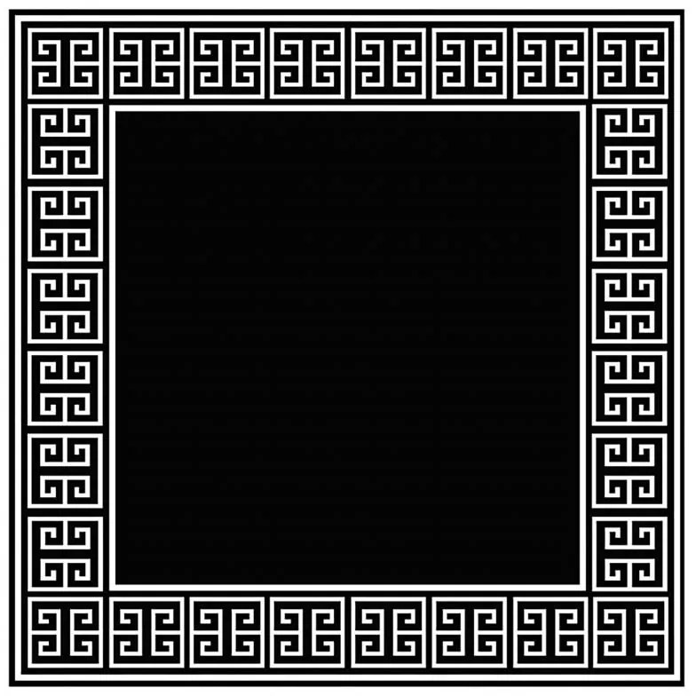 Covor modern din lana 100% APOLLO Negru/Alb 300x300 108537 HZ