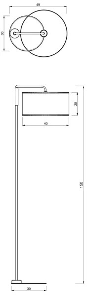 Lampadar ATLANTA 1xE27/60W/230V