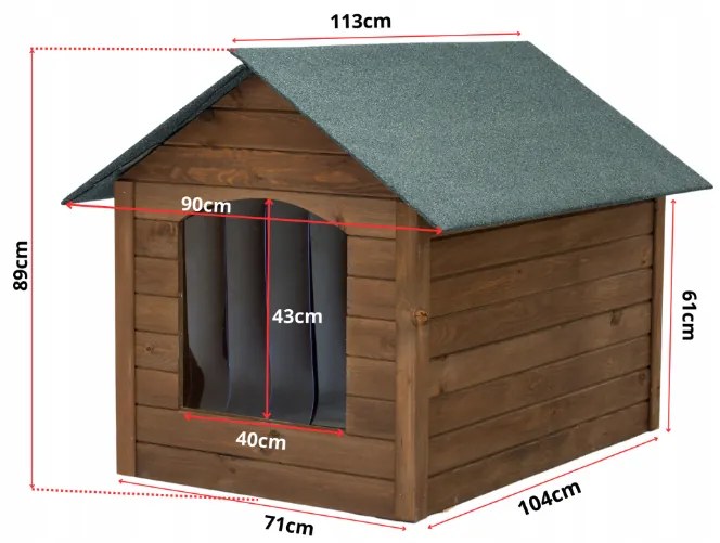 Cușcă izolată pentru câine. XL - 113 cm x 90 cm x 89 cm Gri