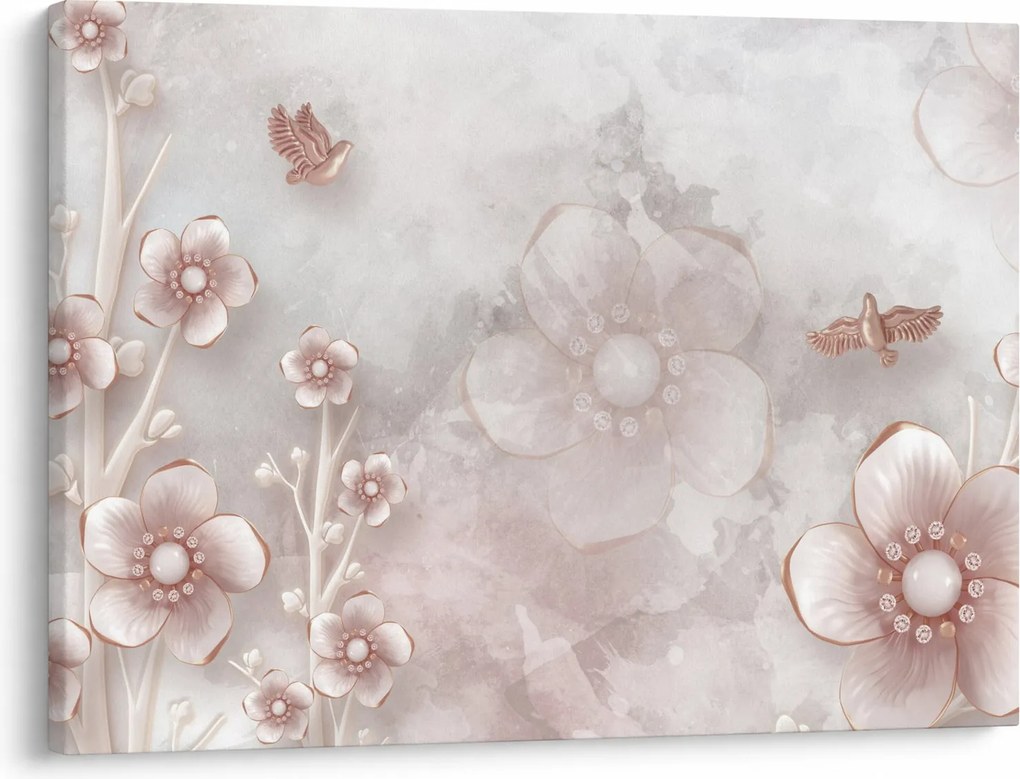 Tablou - Flori roz (70x50 cm)