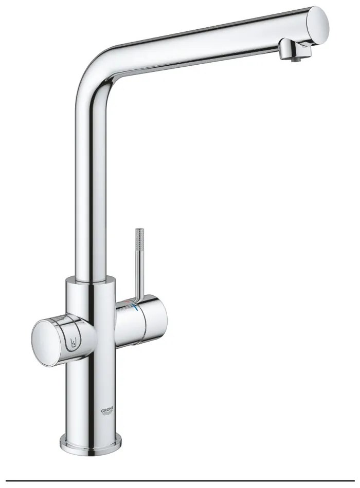 Baterie chiuveta bucatarie Grohe Blue Home cu racire si filtrare apa Starter Kit