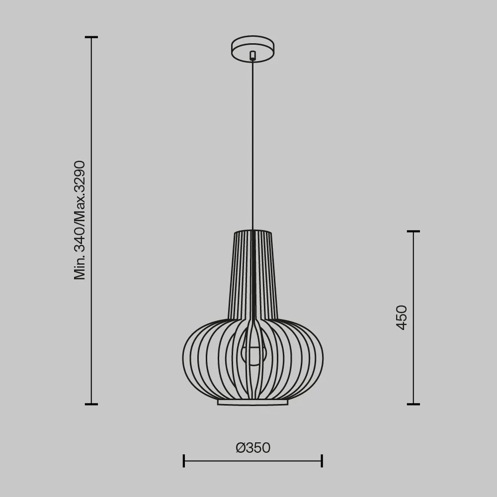 Pendul design decorativ natural Roots 35cm