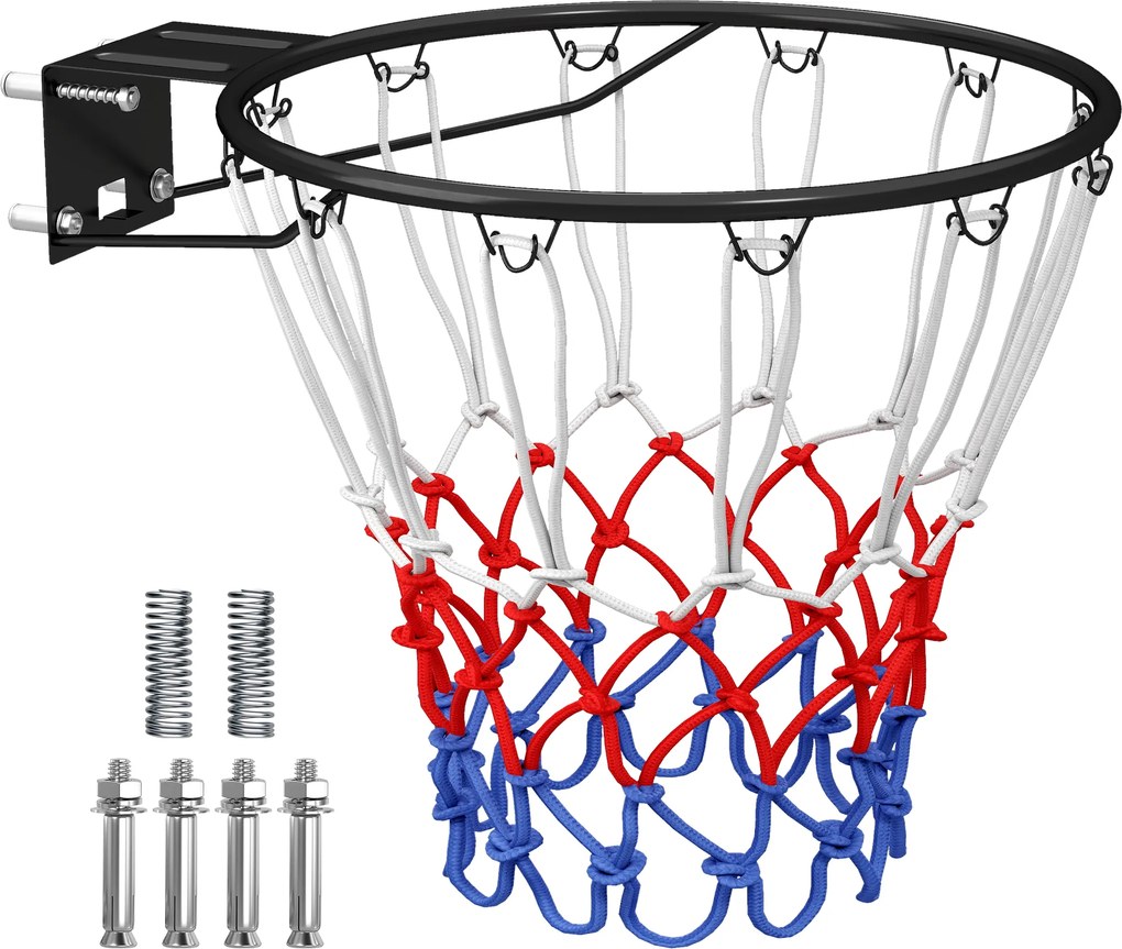 SPORTNOW Coș de baschet, inel suspendat pentru interior și exterior, pentru perete cu plasă rezistentă la intemperii | Aosom Romania