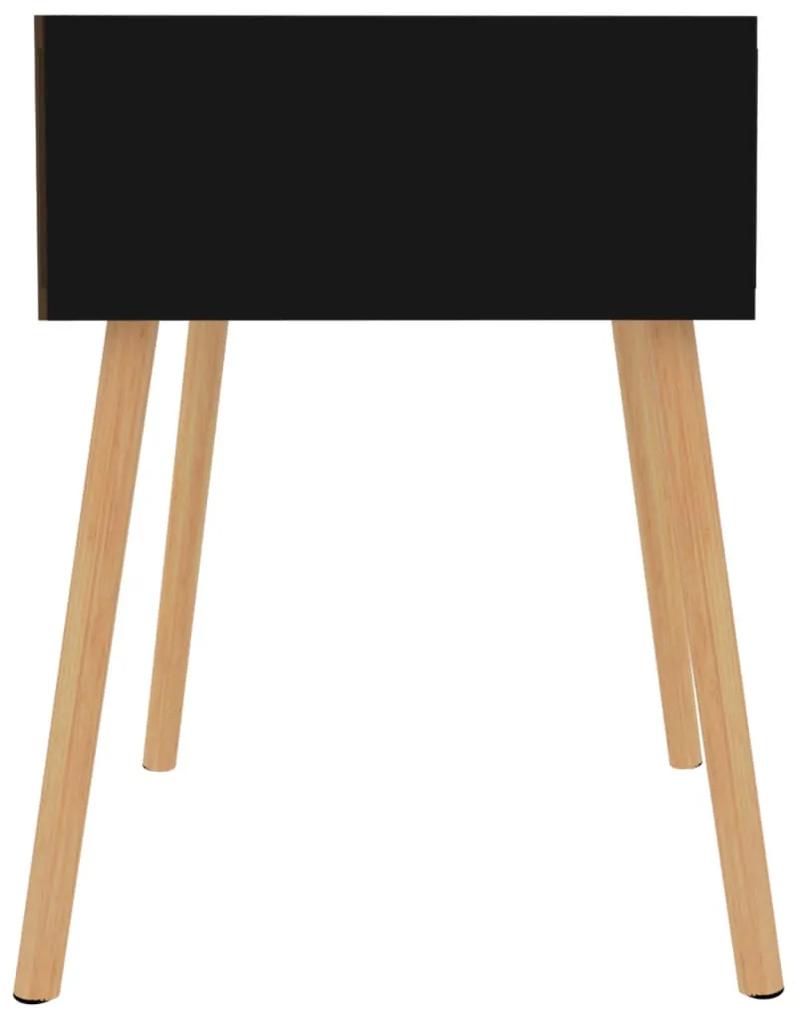 Noptiera, negru extralucios, 40x40x56 cm, PAL 1, negru foarte lucios