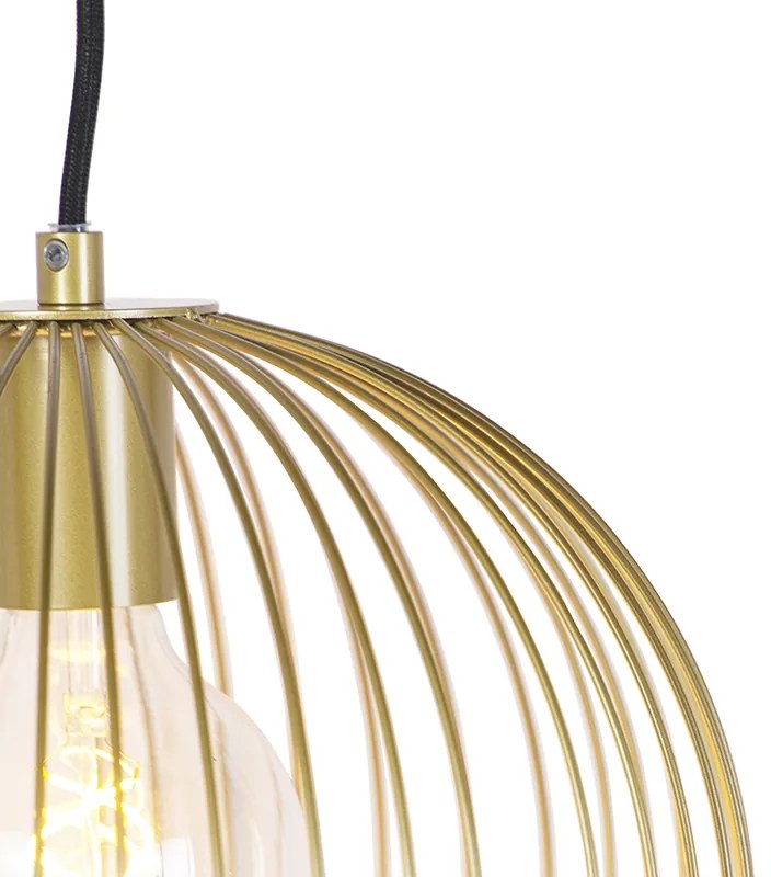 Lampă suspendată de design aurie - Wire Dough