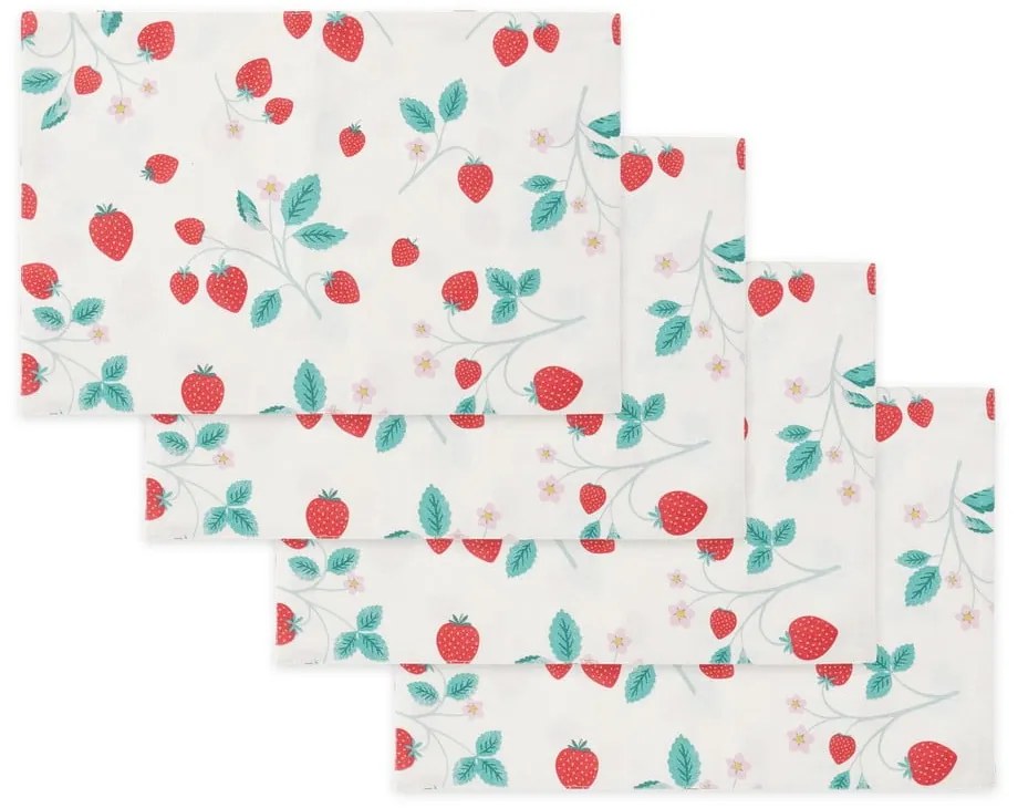 Suport pentru farfurii 4 buc. 30x46 cm Strawberry Garden – Catherine Lansfield