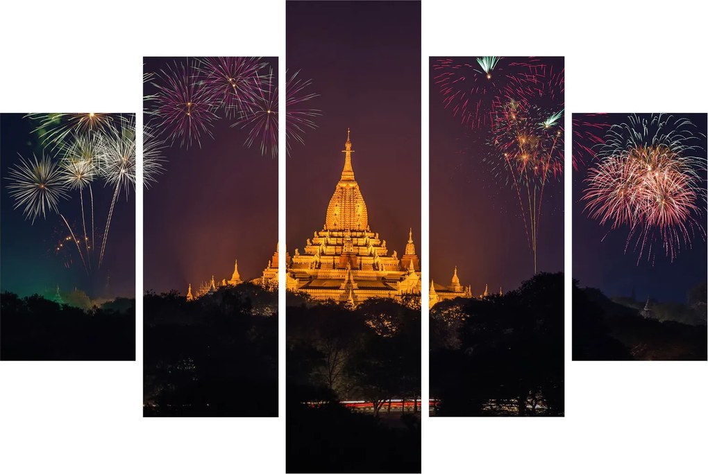 Tablou cu artificii în Asia (150x105 cm)