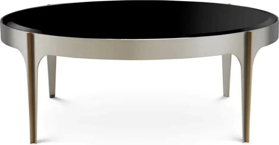 Masuta de Cafea Design LUX, Otel, Sticla, Negru, Artemisa