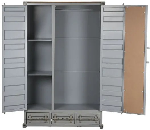 Dulap, gri, din metal, stil industrial, Cargo