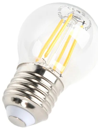 Set de 5 becuri LED cu filament globul E27 reglabile 5W 470lm 2700K