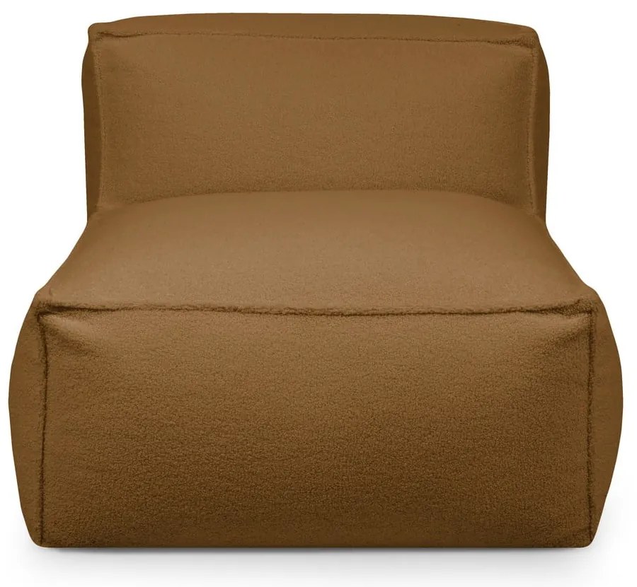 Fotoliu bean bag maro cu tapițerie din țesătură bouclé Mass Open Modul 90 – SLOWDOWN