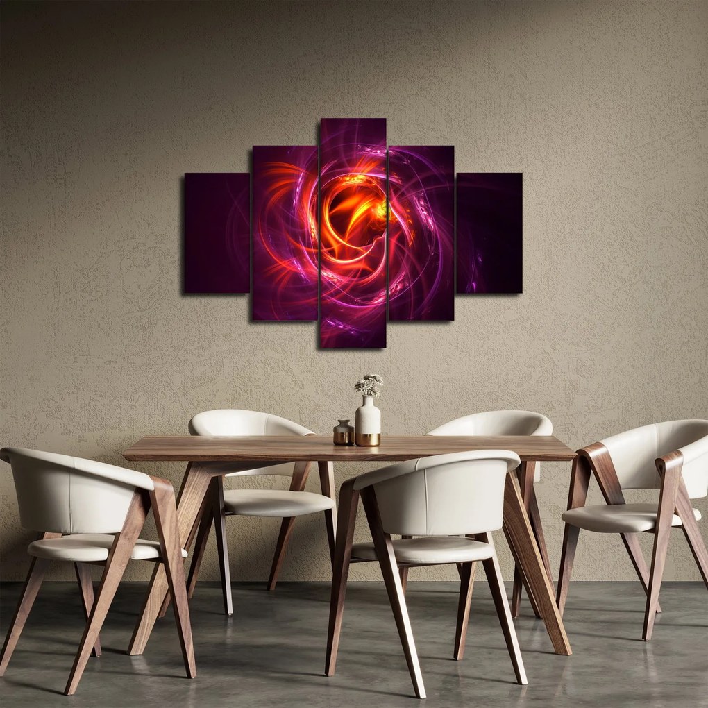 Tabloul cu abstracțiune modernă care luminează (150x105 cm)