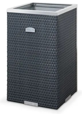 Ghiveci de rattan Novara antracit 35x35x60