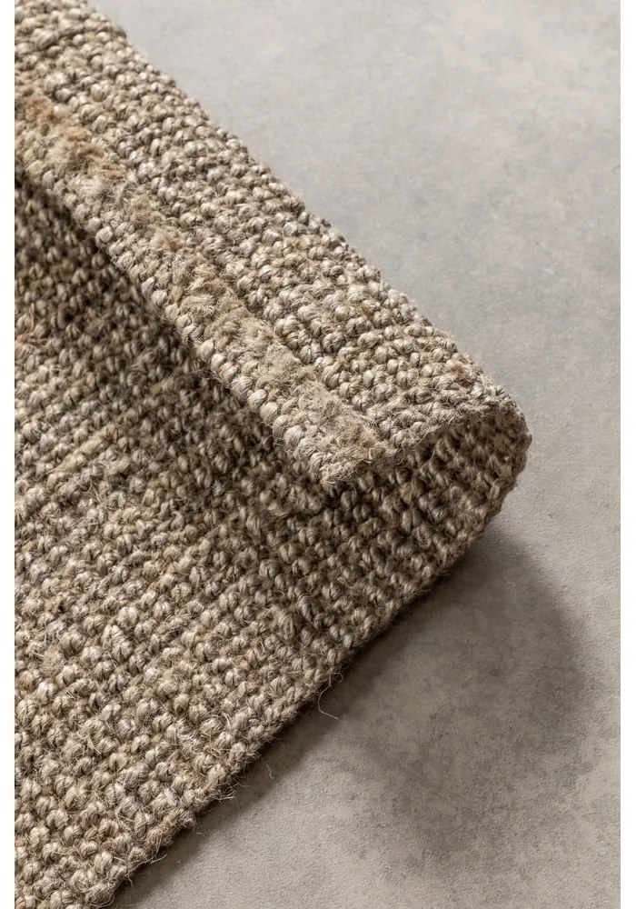 Covor taupe din iută 190x280 cm Bouclé – Hanse Home