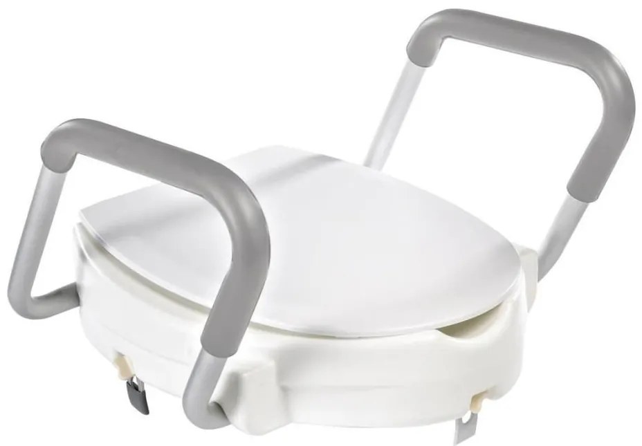 Ridder - Capac de toaletă înălțat cu mânere, alb