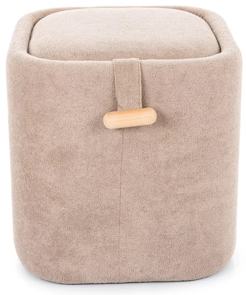 Taburet bej NAP cu spatiu de depozitare 37x37 cm