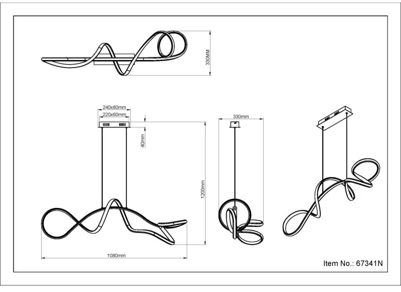 Lustra LED suspendata 4000K SWIRL nichel