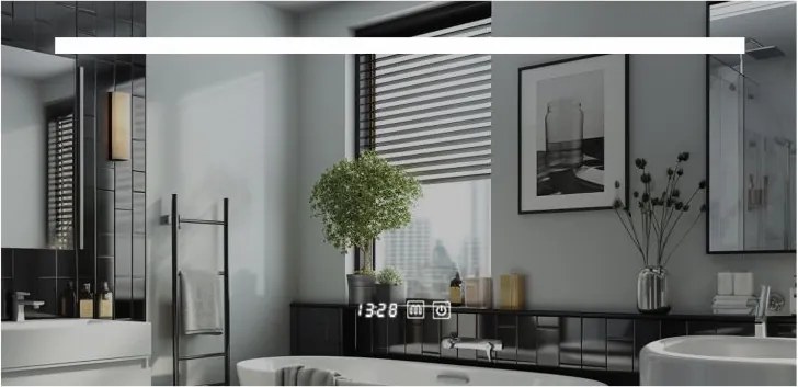 IREDA Oglindă de baie cu iluminare LED, 80 x 60 cm