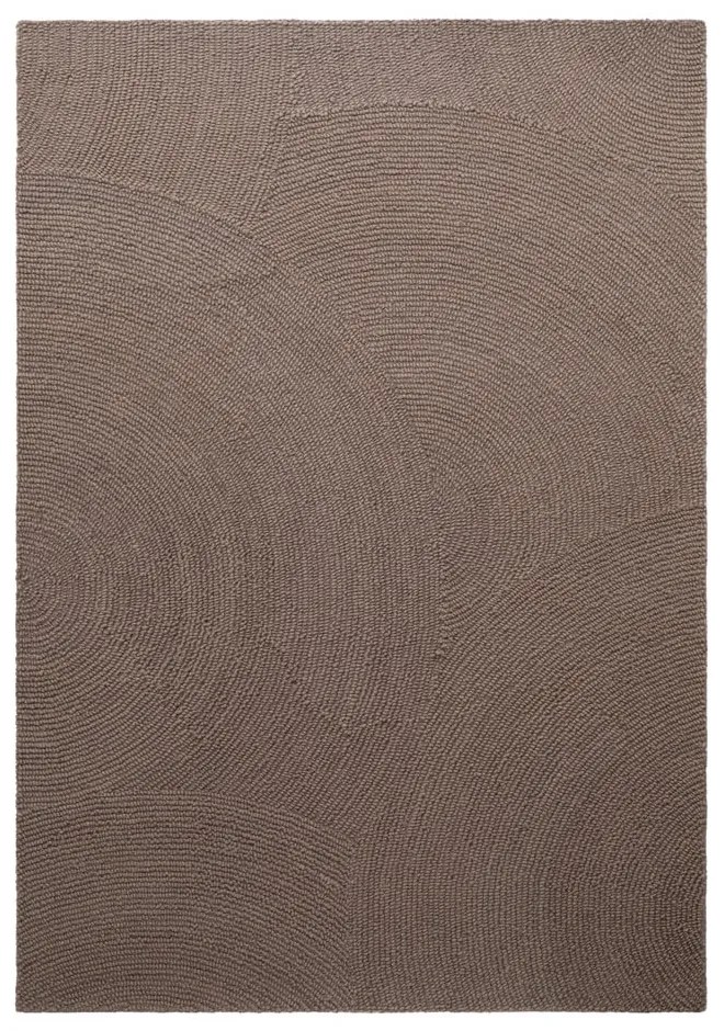 Covor taupe țesut manual din lână 200x300 cm Eleni Taupe – Hanse Home
