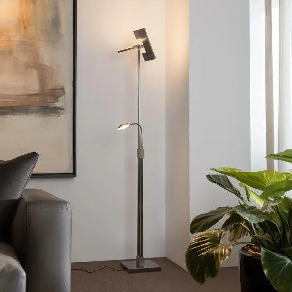 Lampadar LED dimabil Eglo 33182 SOLANO 1xLED/26W/230V+1xLED/3,2W crom