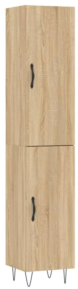 vidaXL Dulap înalt, stejar sonoma, 34,5x34x180 cm, lemn prelucrat