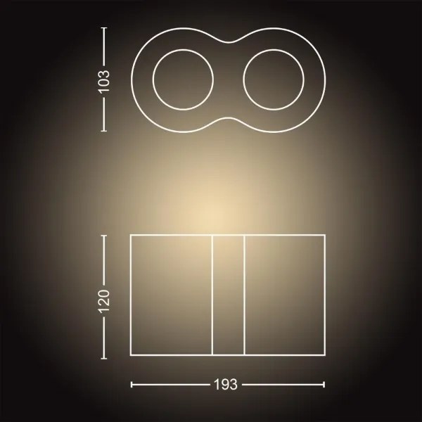 Spot LED dimabil Hue PILLAR 2xGU10/5W/230V Philips + telecomandă