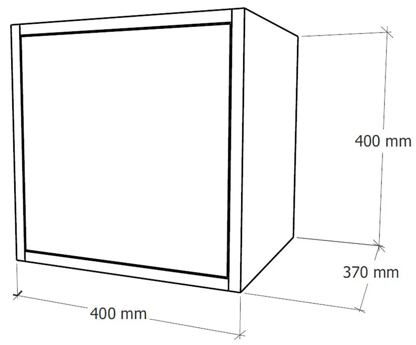 Boxie 1 ușă dulap de perete 40x40x37 cm alb