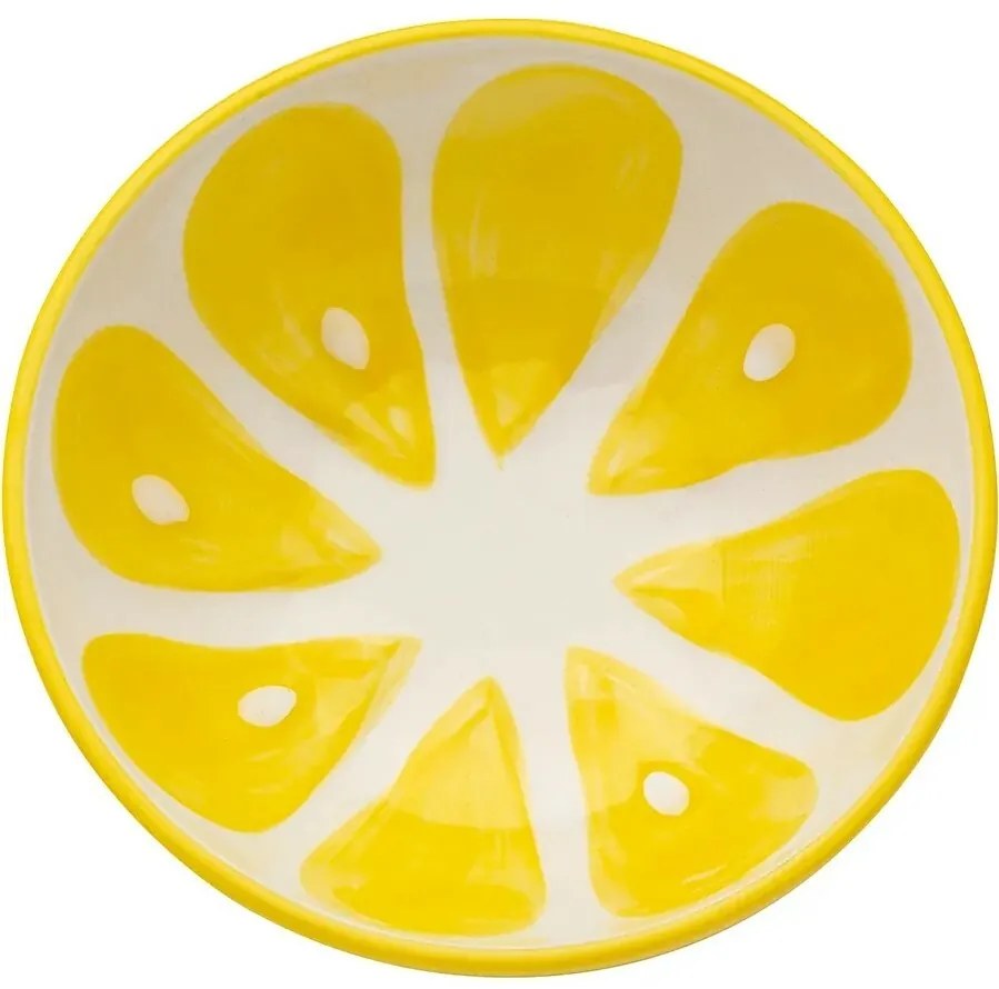 Altom Set de boluri ceramice Tropicana lămâie 12,5cm, 2 buc.