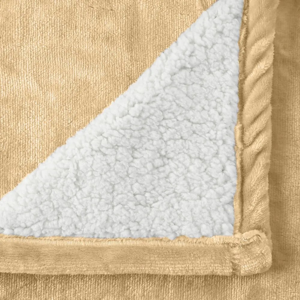 Pătură din microflanel cu imitație de mielușel