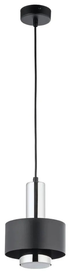 Lustră pe cablu RIF LUX 1xGX53/12W/230V d. 15 cm negru/crom lucios